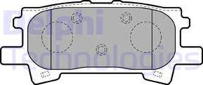 Delphi LP1820 - Комплект спирачно феродо, дискови спирачки vvparts.bg