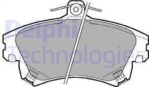 Delphi LP1398 - Комплект спирачно феродо, дискови спирачки vvparts.bg