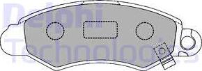 Delphi LP1318 - Комплект спирачно феродо, дискови спирачки vvparts.bg