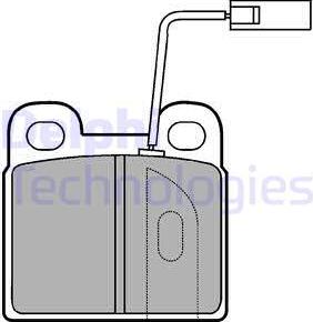 Delphi LP1384 - Комплект спирачно феродо, дискови спирачки vvparts.bg