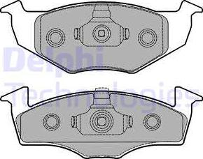 Delphi LP1249 - Комплект спирачно феродо, дискови спирачки vvparts.bg