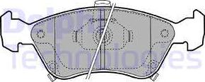 Delphi LP1231 - Комплект спирачно феродо, дискови спирачки vvparts.bg