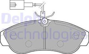 Delphi LP1749 - Комплект спирачно феродо, дискови спирачки vvparts.bg