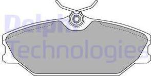 Delphi LP1744 - Комплект спирачно феродо, дискови спирачки vvparts.bg
