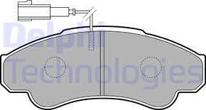 Delphi LP1751 - Комплект спирачно феродо, дискови спирачки vvparts.bg