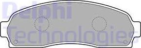 Delphi LP1757 - Комплект спирачно феродо, дискови спирачки vvparts.bg