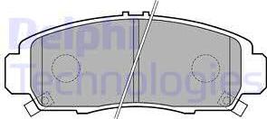 Delphi LP1704 - Комплект спирачно феродо, дискови спирачки vvparts.bg