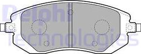 Delphi LP1718 - Комплект спирачно феродо, дискови спирачки vvparts.bg