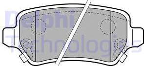 Delphi LP1717 - Комплект спирачно феродо, дискови спирачки vvparts.bg