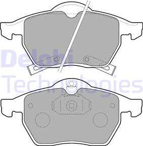 Delphi LP1731 - Комплект спирачно феродо, дискови спирачки vvparts.bg