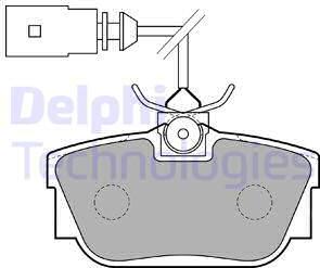 Delphi LP1733 - Комплект спирачно феродо, дискови спирачки vvparts.bg