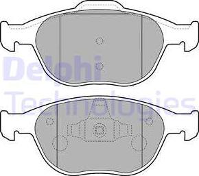 Delphi LP1724 - Комплект спирачно феродо, дискови спирачки vvparts.bg