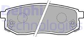 Delphi LP1771 - Комплект спирачно феродо, дискови спирачки vvparts.bg