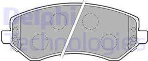Delphi LP1773 - Комплект спирачно феродо, дискови спирачки vvparts.bg