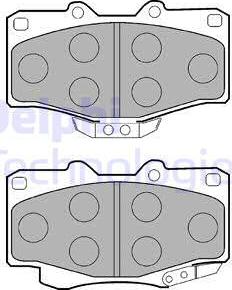 Delphi LP854 - Комплект спирачно феродо, дискови спирачки vvparts.bg