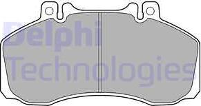 Delphi LP858 - Комплект спирачно феродо, дискови спирачки vvparts.bg