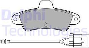 Delphi LP853 - Комплект спирачно феродо, дискови спирачки vvparts.bg