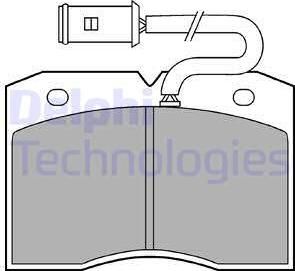 Delphi LP863 - Комплект спирачно феродо, дискови спирачки vvparts.bg