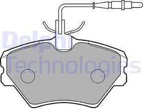 Delphi LP862 - Комплект спирачно феродо, дискови спирачки vvparts.bg