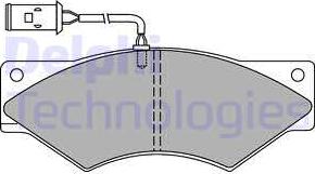 Delphi LP8040 - Комплект спирачно феродо, дискови спирачки vvparts.bg