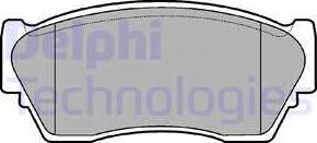 Delphi LP804 - Комплект спирачно феродо, дискови спирачки vvparts.bg