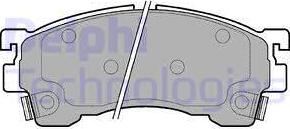 Delphi LP801 - Комплект спирачно феродо, дискови спирачки vvparts.bg