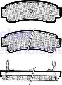 Delphi LP807 - Комплект спирачно феродо, дискови спирачки vvparts.bg