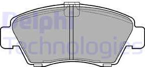 Delphi LP810 - Комплект спирачно феродо, дискови спирачки vvparts.bg