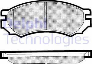 Delphi LP818 - Комплект спирачно феродо, дискови спирачки vvparts.bg