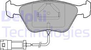 Delphi LP886 - Комплект спирачно феродо, дискови спирачки vvparts.bg