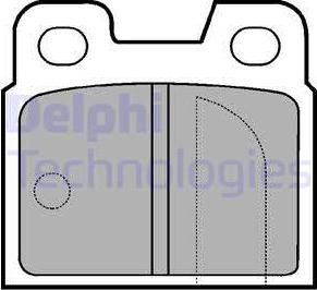 Delphi LP83 - Комплект спирачно феродо, дискови спирачки vvparts.bg