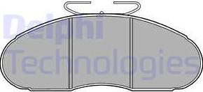 Delphi LP828 - Комплект спирачно феродо, дискови спирачки vvparts.bg