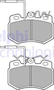 Delphi LP823 - Комплект спирачно феродо, дискови спирачки vvparts.bg