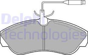 Delphi LP878 - Комплект спирачно феродо, дискови спирачки vvparts.bg