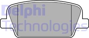 Delphi LP3554 - Комплект спирачно феродо, дискови спирачки vvparts.bg