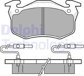 Delphi LP350 - Комплект спирачно феродо, дискови спирачки vvparts.bg