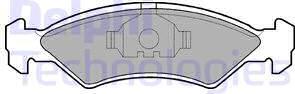 Delphi LP351 - Комплект спирачно феродо, дискови спирачки vvparts.bg