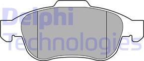 Delphi LP3588 - Комплект спирачно феродо, дискови спирачки vvparts.bg