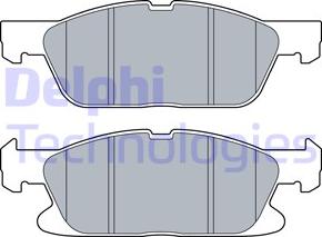 Delphi LP3536 - Комплект спирачно феродо, дискови спирачки vvparts.bg