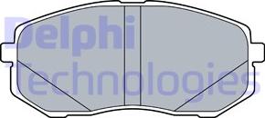 Delphi LP3538 - Комплект спирачно феродо, дискови спирачки vvparts.bg