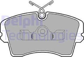 Delphi LP352 - Комплект спирачно феродо, дискови спирачки vvparts.bg