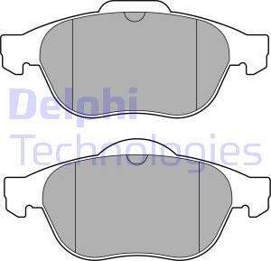 Delphi LP3691 - Комплект спирачно феродо, дискови спирачки vvparts.bg