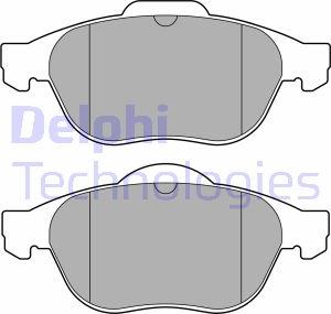 Delphi LP3692 - Комплект спирачно феродо, дискови спирачки vvparts.bg