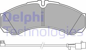 Delphi LP3658 - Комплект спирачно феродо, дискови спирачки vvparts.bg