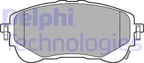 Delphi LP3609 - Комплект спирачно феродо, дискови спирачки vvparts.bg