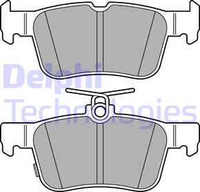 Delphi LP3607 - Комплект спирачно феродо, дискови спирачки vvparts.bg