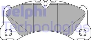 Delphi LP3612 - Комплект спирачно феродо, дискови спирачки vvparts.bg