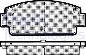 Delphi LP363 - Комплект спирачно феродо, дискови спирачки vvparts.bg