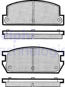 Delphi LP362 - Комплект спирачно феродо, дискови спирачки vvparts.bg