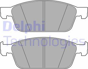 Delphi LP3672 - Комплект спирачно феродо, дискови спирачки vvparts.bg